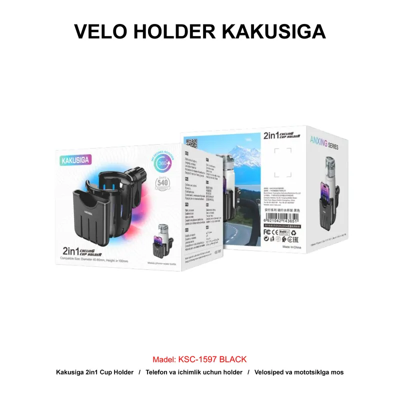 VELO HOLDER KAKUSIGA KSC-1597 BLACK