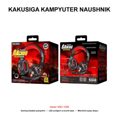 COMPUTER HEADSET KAKUSIGA KSC-1306 BLACK