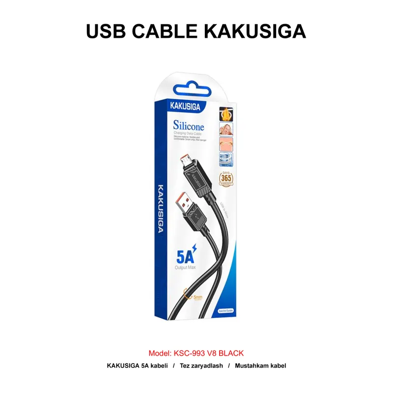 USB CABLE KAKUSIGA KSC-993 V8 BLACK