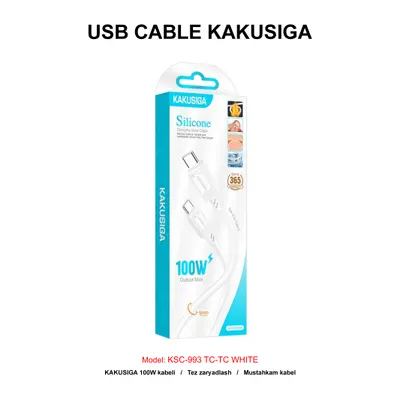 USB CABLE KAKUSIGA KSC-993 TC-TC WHITE