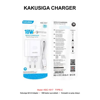 CHARGER KAKUSIGA KSC-1617 TYPE-C WHITE
