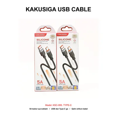 USB CABLE KAKUSIGA KSC-995 TYPE-C BLACK