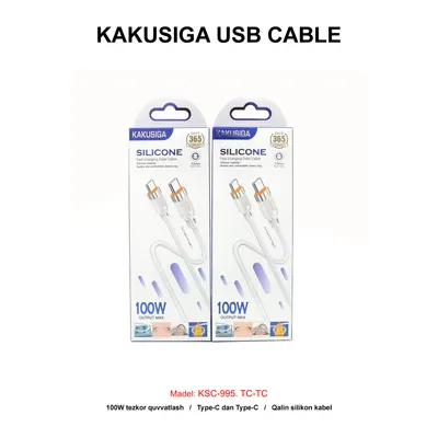 USB CABLE KAKUSIGA KSC-995 TC-TC WHITE