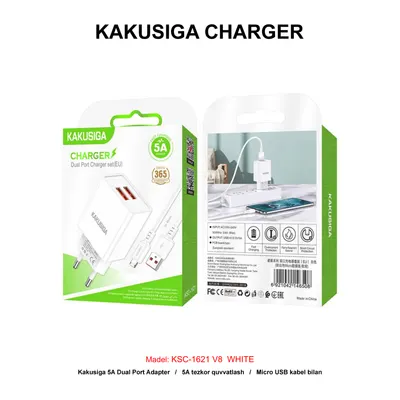 CHARGER KAKUSIGA KSC-1621 V8 WHITE