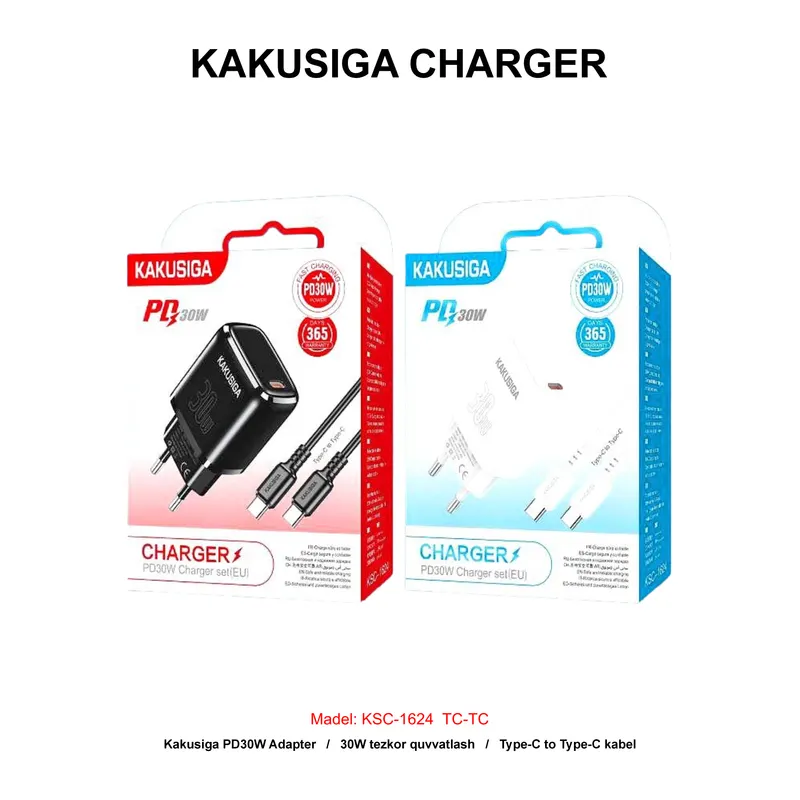 CHARGER KAKUSIGA KSC-1624 TC-TC WHITE