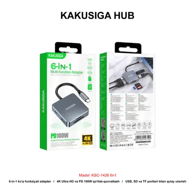 HUB KAKUSIGA KSC-1426 6in1 GREY