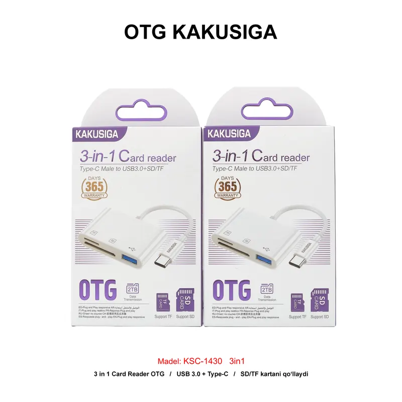 OTG KAKUSIGA KSC-1430 3in1 TYPE-C WHITE