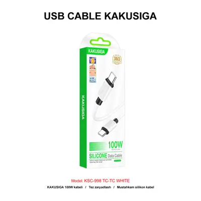 USB CABLE KAKUSIGA KSC-998 TC-TC WHITE