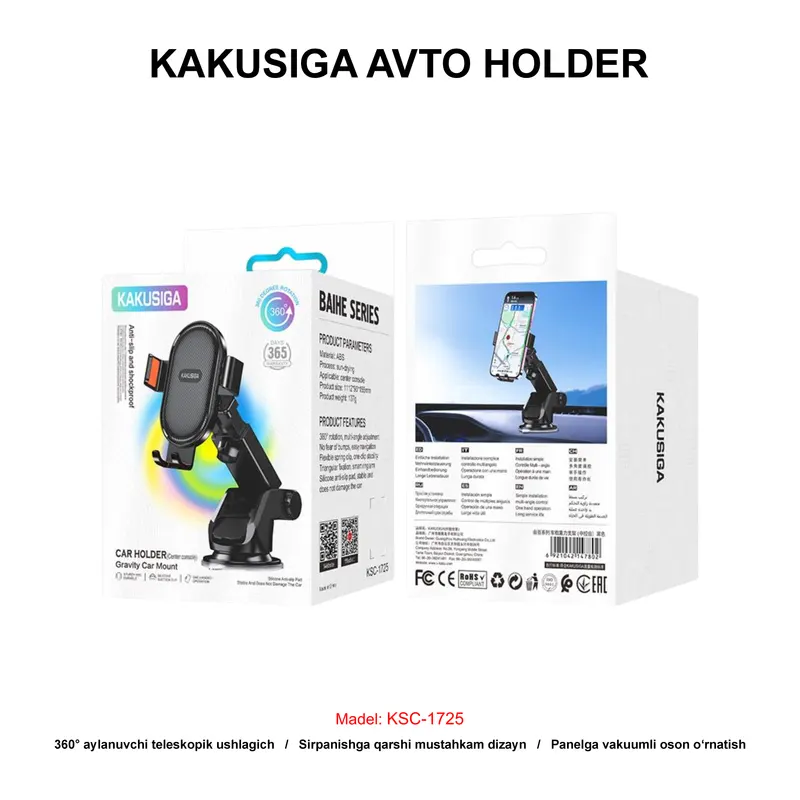 AVTO HOLDER KAKUSIGA KSC-1725 BLACK