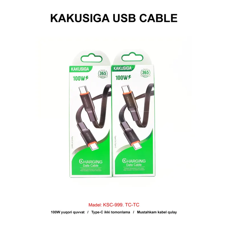 USB CABLE KAKUSIGA KSC-999 TC-TC BLACK