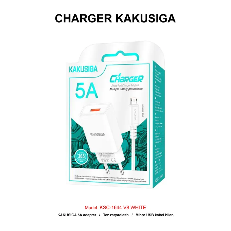 CHARGER KAKUSIGA KSC-1644 V8 WHITE