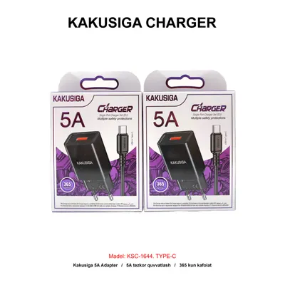 CHARGER KAKUSIGA KSC-1644 TYPE-C BLACK