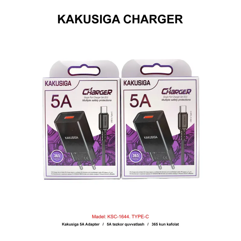 CHARGER KAKUSIGA KSC-1644 TYPE-C BLACK