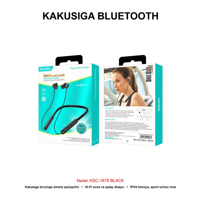 BLUETOOTH KAKUSIGA KSC-1878 BLACK