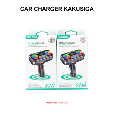 CAR CHARGER KAKUSIGA KSC-1976 2in1 BLACK