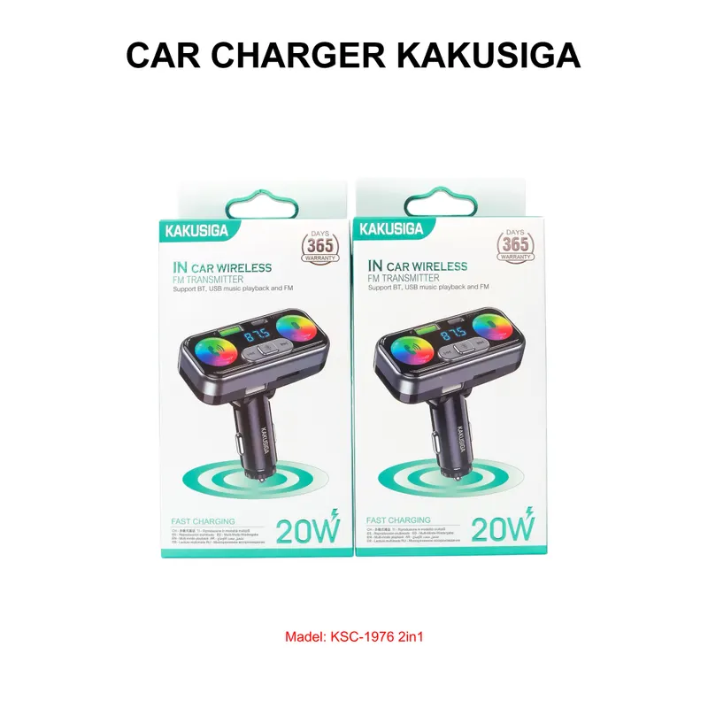 CAR CHARGER KAKUSIGA KSC-1976 2in1 BLACK