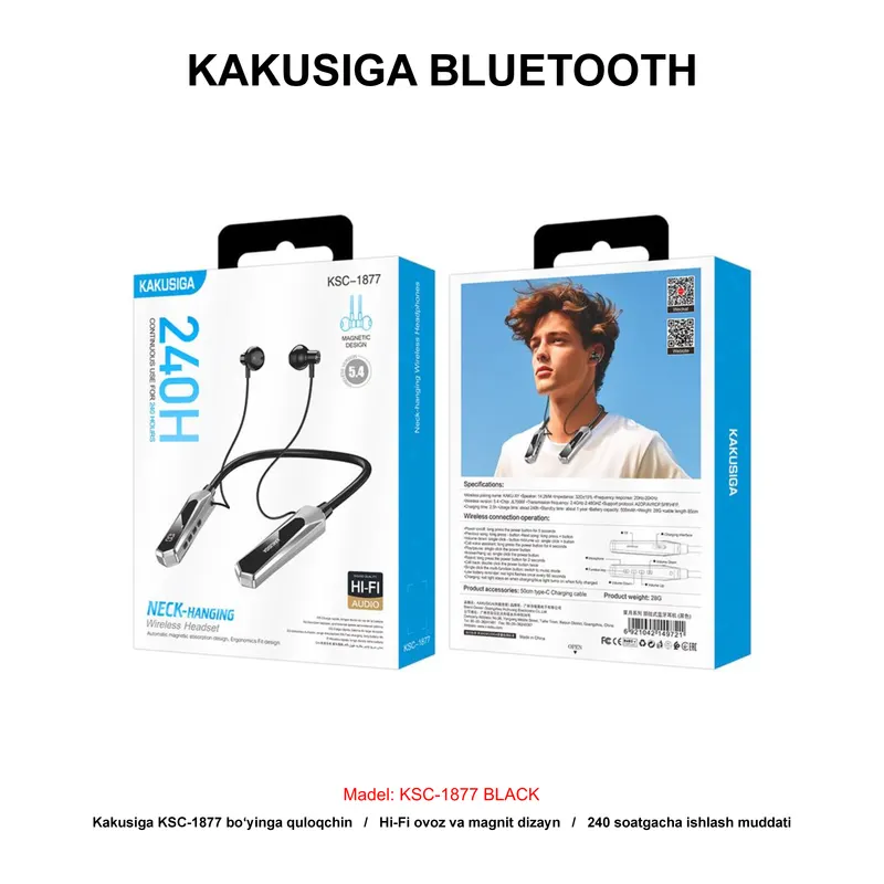 BLUETOOTH KAKUSIGA KSC-1877 BLACK