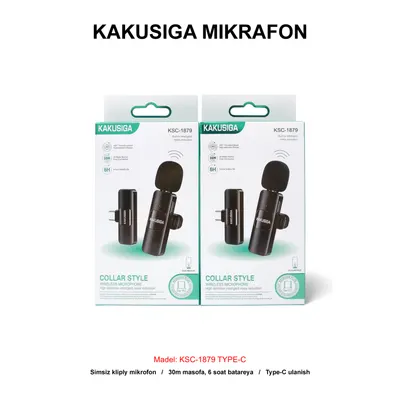 MIKROFON KAKUSIGA KSC-1879 TYPE-C BLACK
