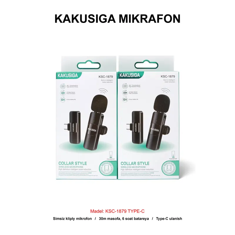 MIKROFON KAKUSIGA KSC-1879 TYPE-C BLACK