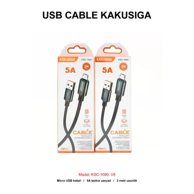 USB CABLE KAKUSIGA KSC-1000 V8 BLACK