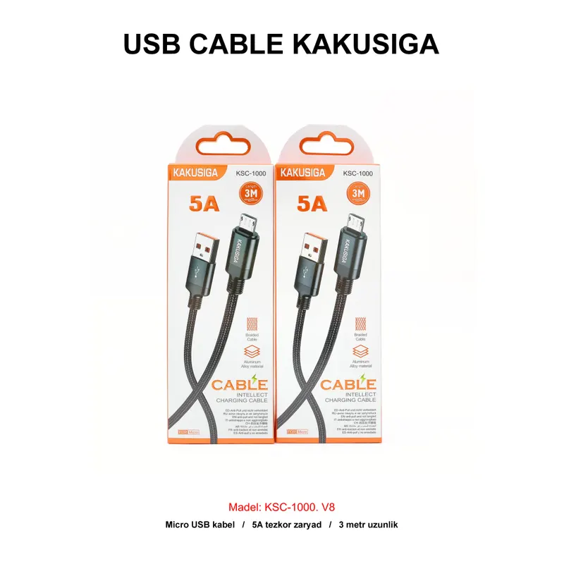 USB CABLE KAKUSIGA KSC-1000 V8 BLACK