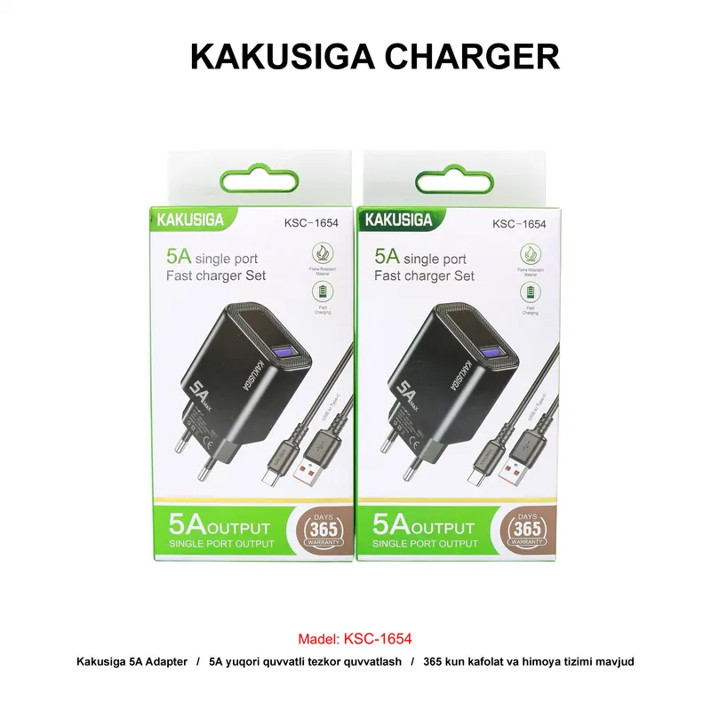 CHARGER KAKUSIGA KSC-1654 TYPE-C BLACK