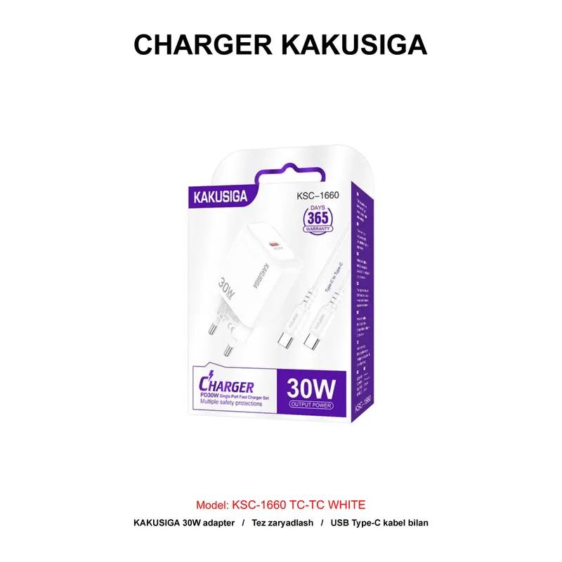 CHARGER KAKUSIGA KSC-1660 TC-TC WHITE