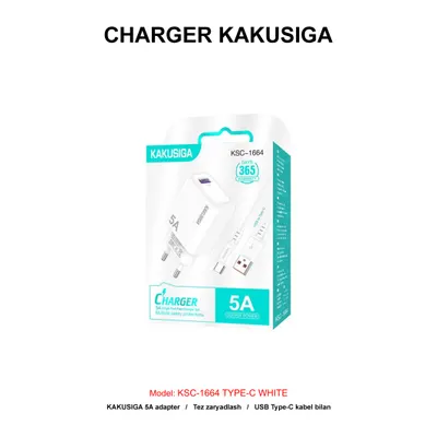 CHARGER KAKUSIGA KSC-1664 TYPE-C WHITE