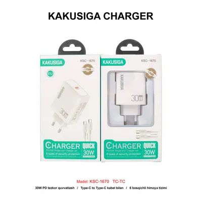 CHARGER KAKUSIGA KSC-1668 TC-TC WHITE