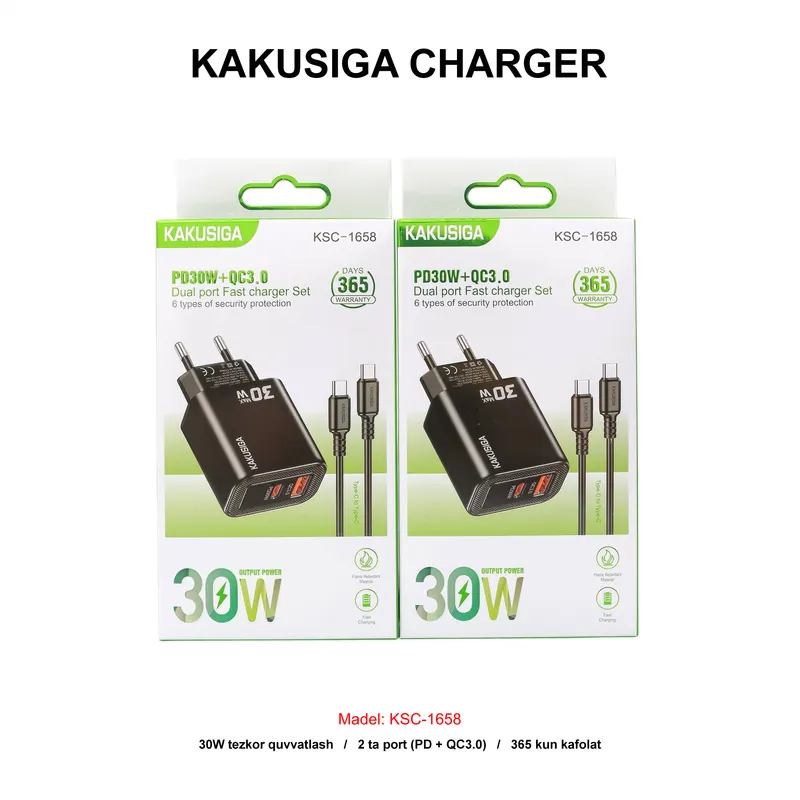 CHARGER KAKUSIGA KSC-1658 TC-TC BLACK