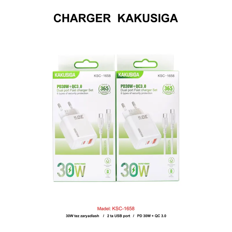 CHARGER KAKUSIGA KSC-1658 TC-TC WHITE