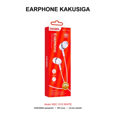 EARPHONE KAKUSIGA KSC-1312 WHITE