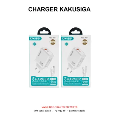 CHARGER KAKUSIGA KSC-1674 TC-TC WHITE