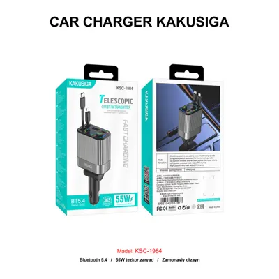 CAR CHARGER TRANSMITTER KAKUSIGA KSC-1984 GREY