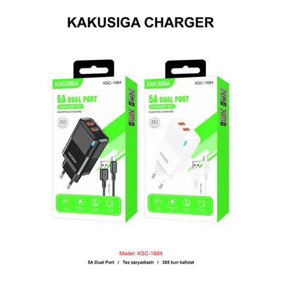 CHARGER KAKUSIGA KSC-1684 TYPE-C BLACK
