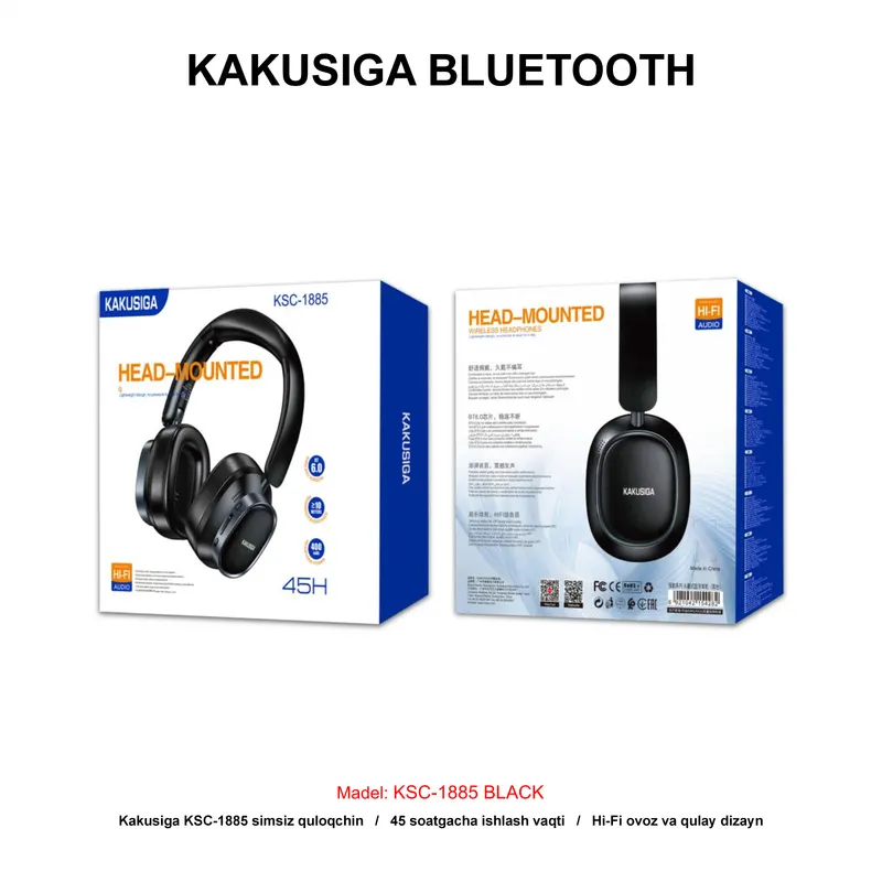 BLUETOOTH KAKUSIGA KSC-1885 BLACK