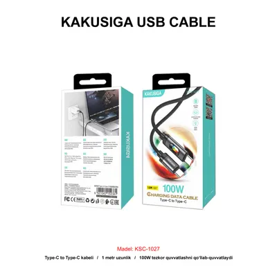 USB CABLE KAKUSIGA KSC-1027 TC-TC BLACK