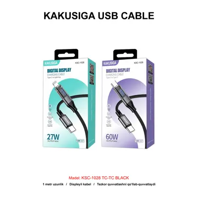 USB CABLE KAKUSIGA KSC-1028 TC-TC BLACK
