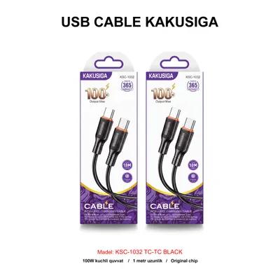 USB CABLE KAKUSIGA KSC-1032 TC-TC BLACK
