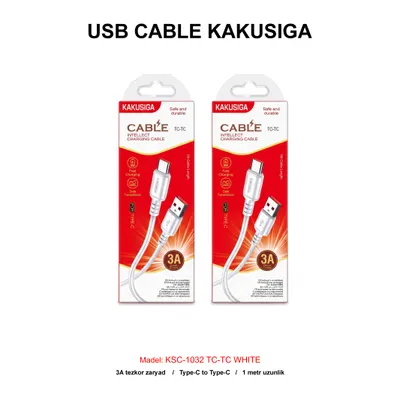 USB CABLE KAKUSIGA KSC-1032 TC-TC WHITE
