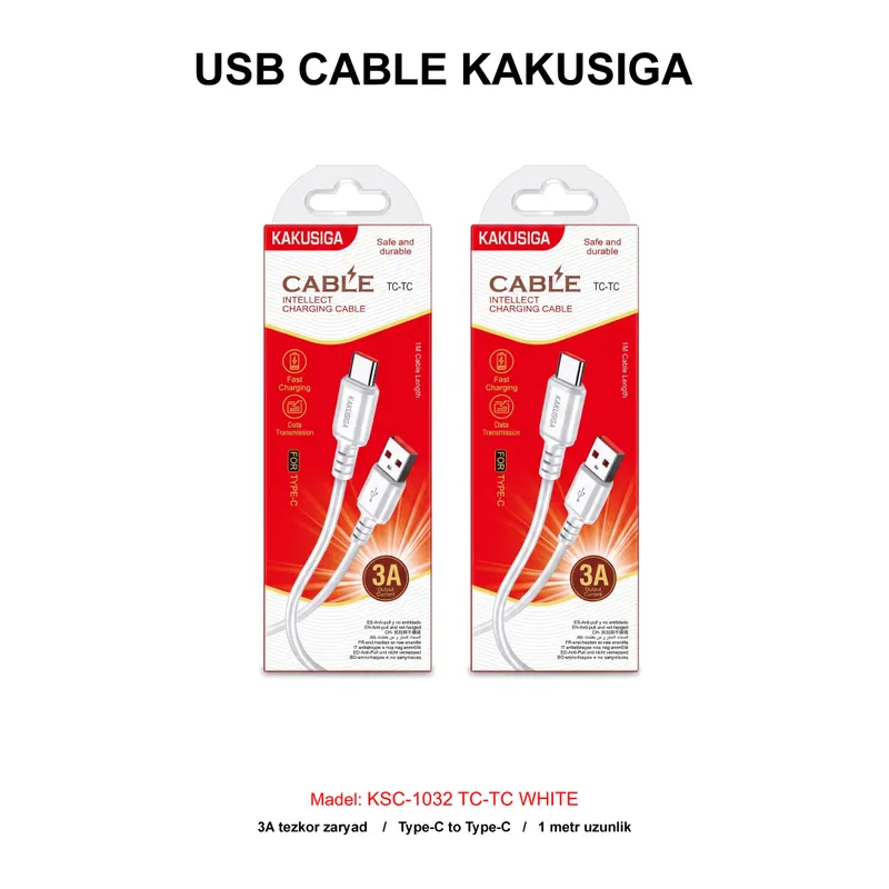 USB CABLE KAKUSIGA KSC-1032 TC-TC WHITE