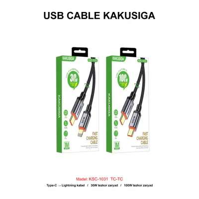USB CABLE KAKUSIGA KSC-1031 TC-TC BLACK