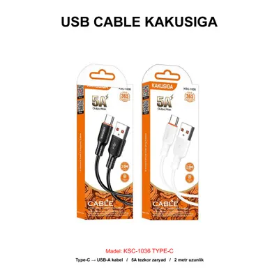 USB CABLE KAKUSIGA KSC-1036 TYPE-C BLACK