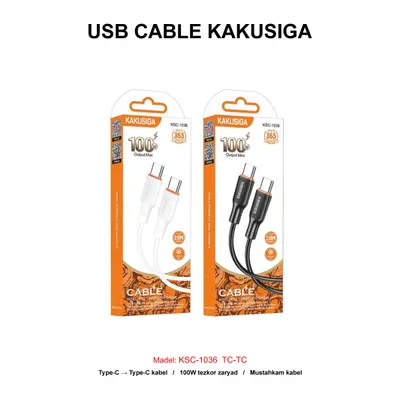USB CABLE KAKUSIGA KSC-1036 TC-TC BLACK