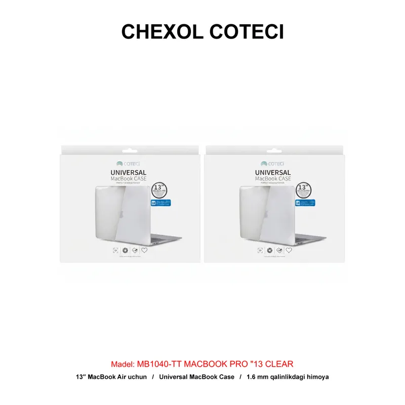 CHEXOL COTECI MB1040-TT MACBOOK PRO "13 CLEAR