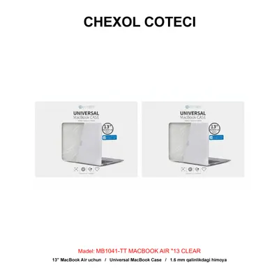 CHEXOL COTECI MB1041-TT MACBOOK AIR "13 CLEAR