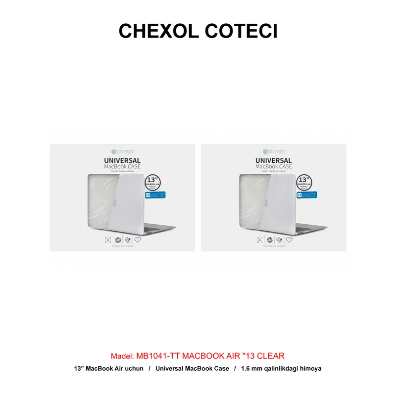 CHEXOL COTECI MB1041-TT MACBOOK AIR "13 CLEAR