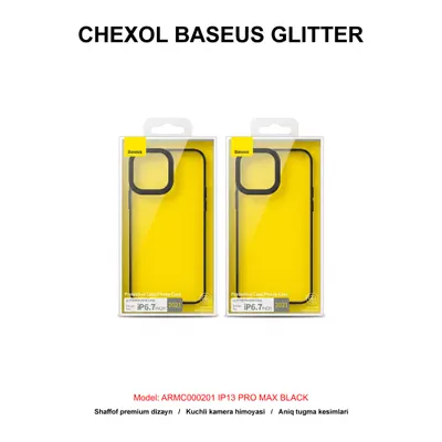 CHEXOL BASEUS GLITTER ARMC000201 IP13 PRO MAX BLACK