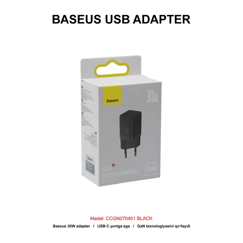 ADAPTER BASEUS CCGN010101 BLACK