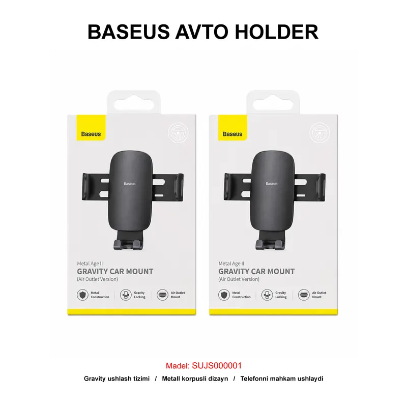 AVTO HOLDER BASEUS SUJS000001 BLACK